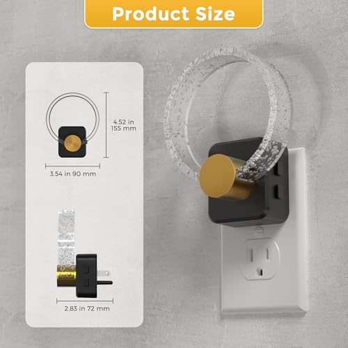 Image of L LOHAS LED Night Lights Plug into Wall, Changing RGB Night Light with Dusk to Dawn Sensor, 180 Rotatable Bubble Nightlight Plug in Wall for Halloween, Christmas, Holiday, Hallway