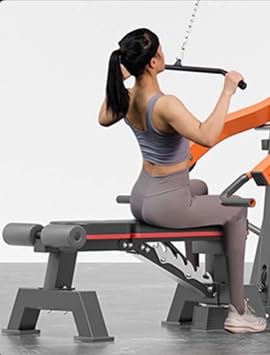 Pull Down Bar, Lat Pull Down Bar/Cable Attachment Power Rack Home Gym Lat Pull Down Fitness/Training W Shape Lat Pull Down Bar/Solid Latitude Pull Down Bar Pulley Rope Machine is easy to install and