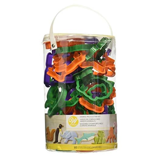 Wilton Animal Cookie Cutter Set, 50-Piece, Plastic