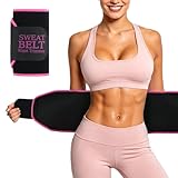 Lisacool Waist Trainer for Women Lower Belly Fat,Waist Sweat Band for Women,Belly Band Tummy Control & Workout Waist Trimmer Black/Pink