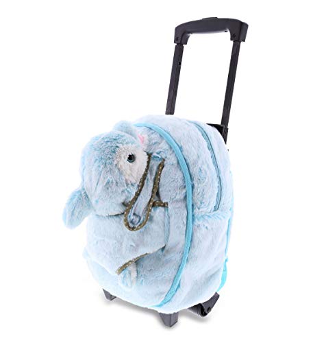 DolliBu Dolphin Plush Trolley & Purse Set - 3-in-1 Kids Bag