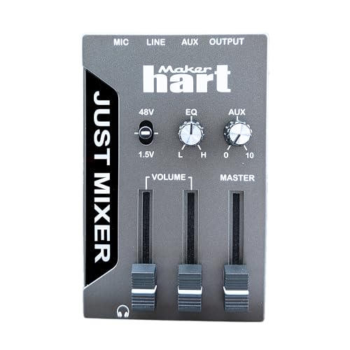 Table de mixage audio JUST MIXER X avec égaliseur intégré et sortie USB