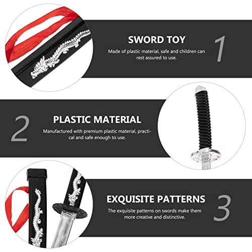 Pretyzoom 5Pcs Japanese Samurai Swords Samurai Sword Prop Cosplay Samurai Sword Sword Toy Toys 2Pcs Weapons #TOP2