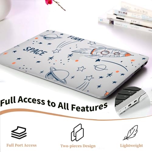 Protector MacBook Air 13 para viajar diseño espacio con funda teclado A2179 A1932 5