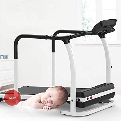Image of Walking Treadmill with Long Handrail for Balance, Treadmills for Home Small, Powerful Walking Running Machine with Heart Rate Monitoring
