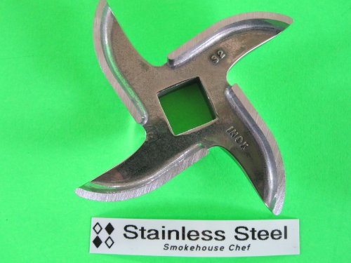 Meat Grinder Plate And Knife For Size #12 Electric Or Manual Knife And 3/16" Burger Plate #TOP3