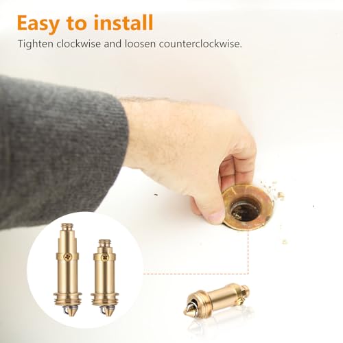 Hawdows 4 Stück Pop-Up-Klick-Klack-Badablauf-Federbolzen aus Messing Popup Ablaufventil Waschbecken Stecker Ersatz für Waschbecken, Badewanne, Waschbecken, Ablaufstopfen