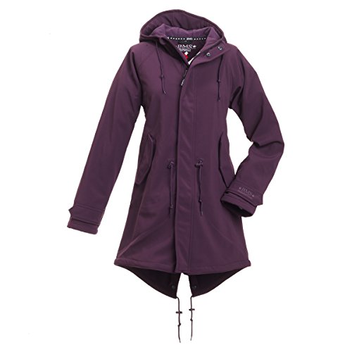 BMS HafenCity Coat SoftShell - Abrigo corto para mujer, morado, 50