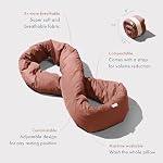 Huzi Infinity oreiller - Accueil Voyagez en douceur écharpe de cou soutien sommeil (Terracotta)