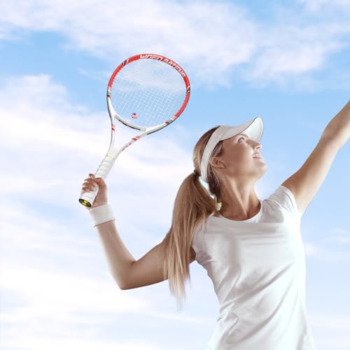 Image of Pro Tennis Racket for Adults, 2 Player 27 inch Speed Tennis Racquet Acceptable for Beginner and Professional with 3 Tennis Balls, 2 Vibration Dampes, 2 Overgrips, Tennis Bag