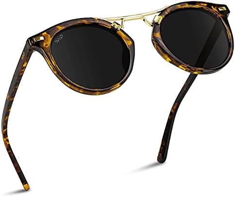 WearMe Pro - Polarized Round Vintage Retro Lens Women Metal Frame Sunglasses