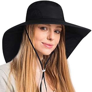 FURTALK Safari Sun Hats for Women Wide Brim Neck Flap Ponytail UPF Outdoor