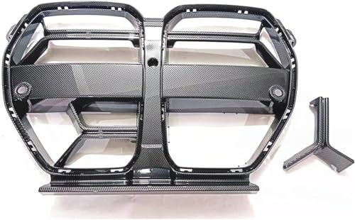 Parrilla delantera premium de fibra de carbono para BMW G80 G82 G83 parachoques superior 3