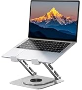 Dyazo Laptop Stand Foldable Height Angle Adjustable Laptop Riser for Desk Compatible for MacBook,...