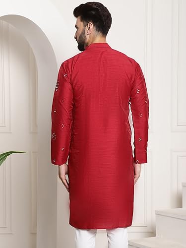 Image of SOJANYA (Since 1958 Men's Silk Blend Designer Long Kurta