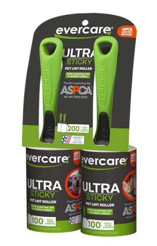 Evercare Pet Lint Roller 100 Layer 2 Pack, 200 Total Layers
