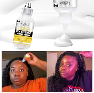 Lace Wig Glue Kit Lace Front Glue Kit for Wigs, Strong Hold Adhesive for Wigs and Hair Systems Invisible Bonding, Adhesive, Wig Remover, Hair Wax Stick, Edge Band, Razor & HD Wig Cap