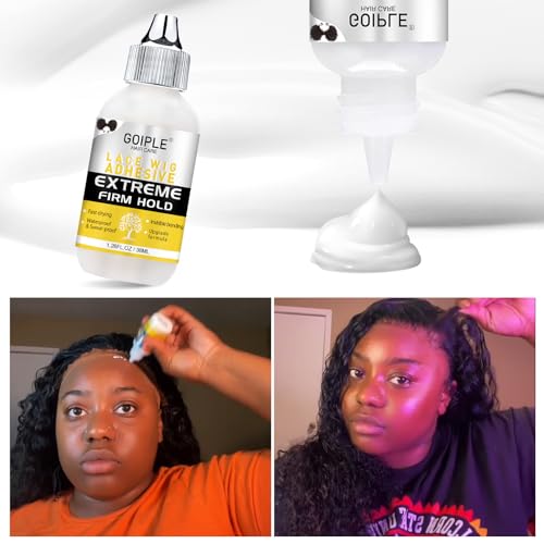 wig glue 128oz waterproof lace front adhsive for wigs with tools and hair wax stick lace adhesivewig glue removerwax stickedge control waxelastic bandhair dual drushwigs caps