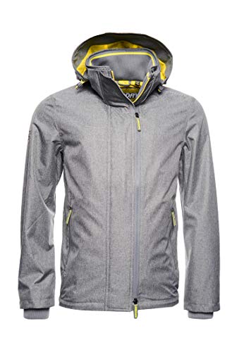Superdry Herren Tech Pop SD-Windcheater mit Kapuze und Reißverschluss Grau...
