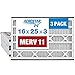 Aerostar 16x25x3 MERV 11 Trion Air Bear Replacement Pleated Air Filter, Made in the USA, 3-Pack