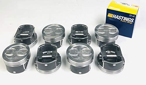 Silvolite +.040" Over Size Pistons & Matching Rings Compatible With 1996-01 Chevy 5.7 5.7L 350 Vortec Hypereutectic Coated Skirt Pistons Set Of (8) +.040" 4.040" Bore Diameter #TOP30