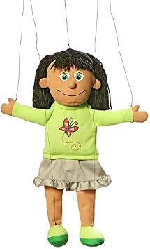 Silly Puppets Jasmine Hispanic Girl Marionette String Puppet