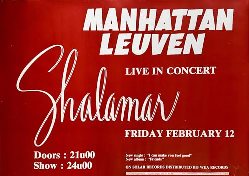 Affiche Shalamar Concert Belgique grand poster mural vintage musique funk de 61X87cm