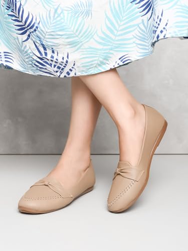 Image of XE Looks Stylish Knotted Bow Loafers | Soft Matte Finish | Flexible & Everyday Wear For Girls & Womens