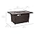 Best Choice Products 52in 50,000 BTU Outdoor Wicker Patio Propane Gas Fire Pit Table w/Aluminum Tabletop, Glass Wind Guard, Clear Glass Rocks, Cover, Slide Out Tank Holder, and Lid - Brown