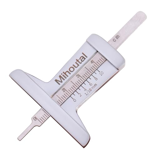 Mihoutal Tire Tread Depth Gauge, High Accuracy 0-50mm Stainless Steel Automotive Measuring Tool for Cars, Trucks, Motorcycles and All Vehicle Types