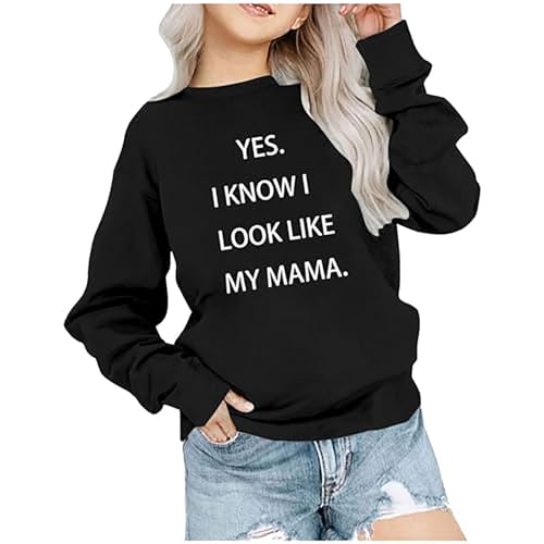 Casual Boys Girls Sweatshirts Long Sleeve Pullover Tops Crewneck Sweatershirt Casual Letter Print Blouses3