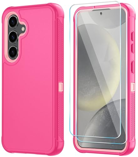 SunStory Samsung Galaxy S24 Plus/S25 Plus 5G �P�[�X HD�X�N���[���v���e�N�^�[�t���A3�w�t���{�f�B�n�C�u���b�h�ی�t�H���P�[�X�AGalaxy S24 Plus/S25 Plus 6.7�C���`�p�A�s���N���b�h