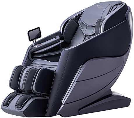 2023 A710 4D Massage Chair Recliner, Zero Gravity Shiatsu Massager with AI Voice Control, SL Track, Heating, Touch Screen, Quick Access Buttons (Black) 2