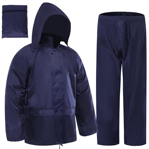 RainRider Waterproof Rain Jacket and Pants Set