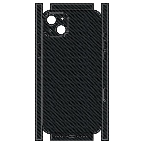 Vinilo fibra de carbono iPhone 14 calcomanía 3M trasera texturizada 2