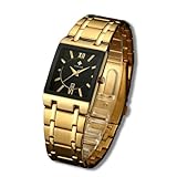 Relógio de luxo a quartzo aço inoxidável vidro mineral blindagem ha