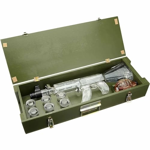 De alta calidad Kalaschnikov Red Army (Granada Y Chupitos) + Caja Madera S Vodka - 1200 ml