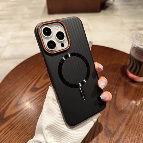 Coque de téléphone antichoc mate pour iPhone 16 Pro Max avec chargeur aimanté