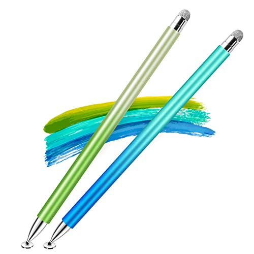 Stylus for iPad (2 Pcs), StylusHome Magnetic Disc Universal Stylus Pens Touch Screens + 4 Extra Replacement Tips for Apple/iPhone/Ipad pro/Mini/Air/Android All Capacitive Touch Screens (Green/Blue)