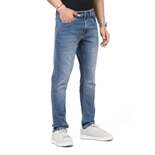 Image of WROGN Men's Slim Fit Jeans | Cotton Stretch | Mid Rise | Casual Denim