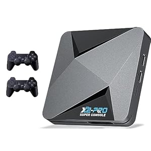 KINMRIS Super Console X2 Pro 256G Retro Video spielkonsole mit 70000 Videospielen 70+ Spieleemulatoren mit Two Gamepad Kinder Spielebox