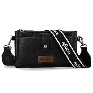 Wrangler Crossbody Bags for Women Multi-function Card Wallet with Double Layer Purse