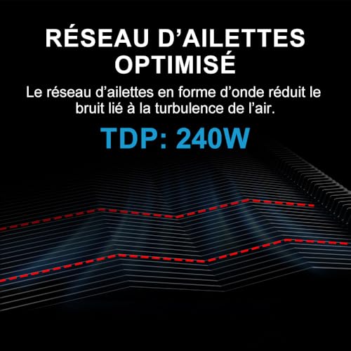 Refroidisseur CPU SAMA A40L anti-surchauffe avec ventirad ARGB 120mm pour Intel - 7