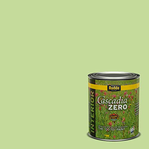Rodda Paint CASCADIA ZERO Interior Flat Paint & Primer in One, Quart, Green Lime