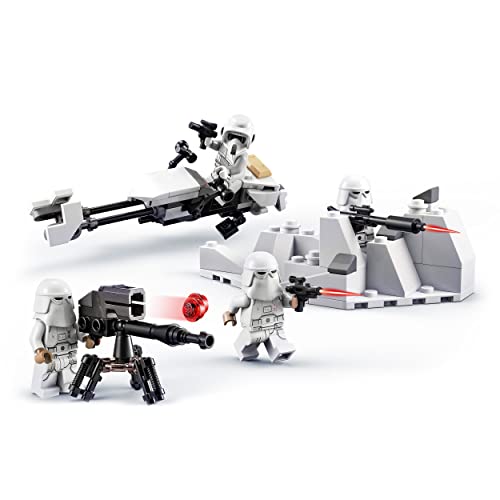 Star Wars Battle Pack Soldati Artici, Giocattolo da Costruire con 4 Minifigure, Cannone Blaster E-Web e Speeder Bike, Giochi per Bambini, Bambine, Ragazzi e Ragazze da 6 Anni, Idee Regalo 75320 - Lego - Immagine 1