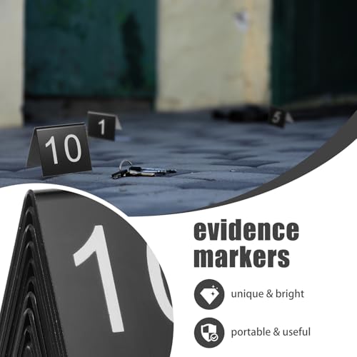 Stadtkrimis Exit Escape Stadtführung Mikinona 10 Teiliges Acryl Tischnummernset Dreieckig Stabile Zahlenmarkierer Schwarz weiß Krimispiel Dekoration Tischaufsteller Für Themenpartys und Spielspaß