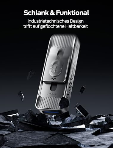 MOVE SPEED Disco Duro Externo 128GB, Pendrive con Velocidad de Lectura de hasta 560MB/s, SSD Externo con Puertos duales y diseño Push-Pull, Tipo C + USB 3.2 SSD portátil para iPhone 17/16/15/Android - imagen 6