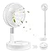 Ventilatore da tavolo e da tavolo, Ventilatore circolatore d'aria Mini ventilatori da viaggio portatili Alimentato tramite USB, Altezza regolabile Ventilatore da pavimento su piedistallo (White)