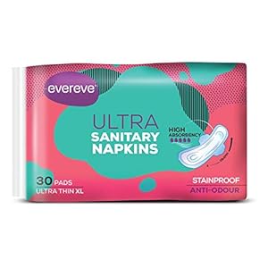 Evereve Ultra Sanitary Napkin/Pad, 284mm, X-Large, Pack of 30