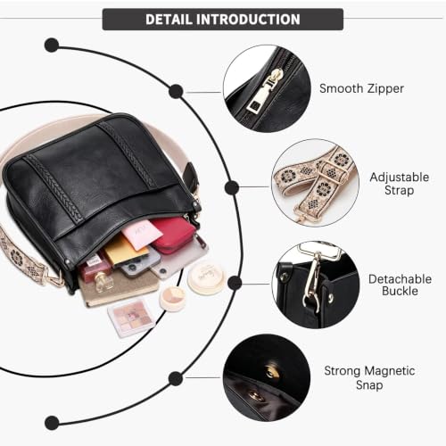 Image of AUYOCO Vegan Leather Crossbody Bags for Women Purse Shoulder Bag